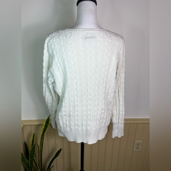 Vintage St. John’s Bay Cable Knit Heritage Sweater Women XXL Old Money Fisherman - Picture 9 of 11